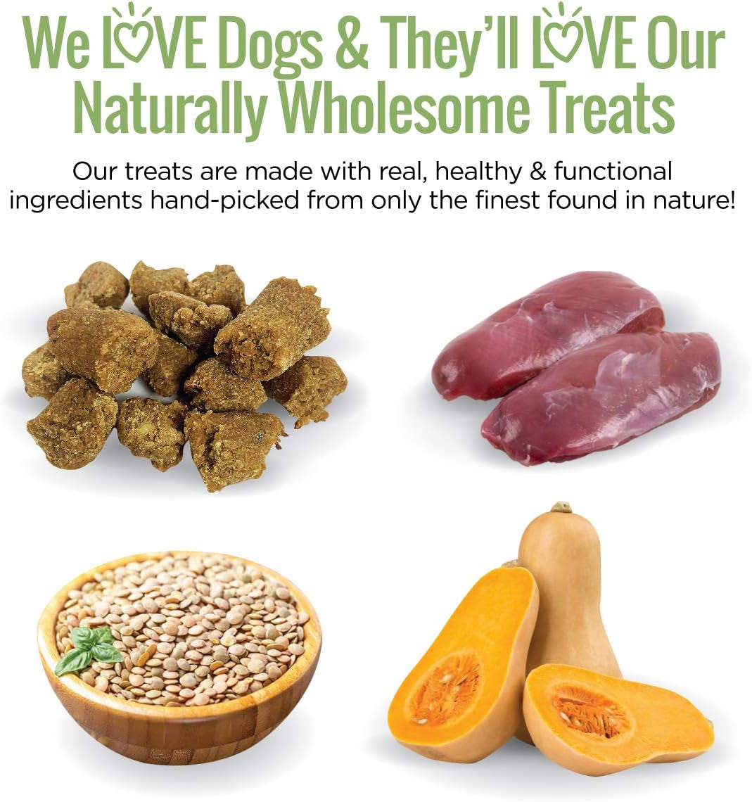 All Natural Soft Dog Treats - Duck & Squash - Training Treats for Dogs with Allergies or Sensitive Stomachs - Grain Free Dog Treats, Chewy, Human-Grade, Made in USA - 5Oz Bag