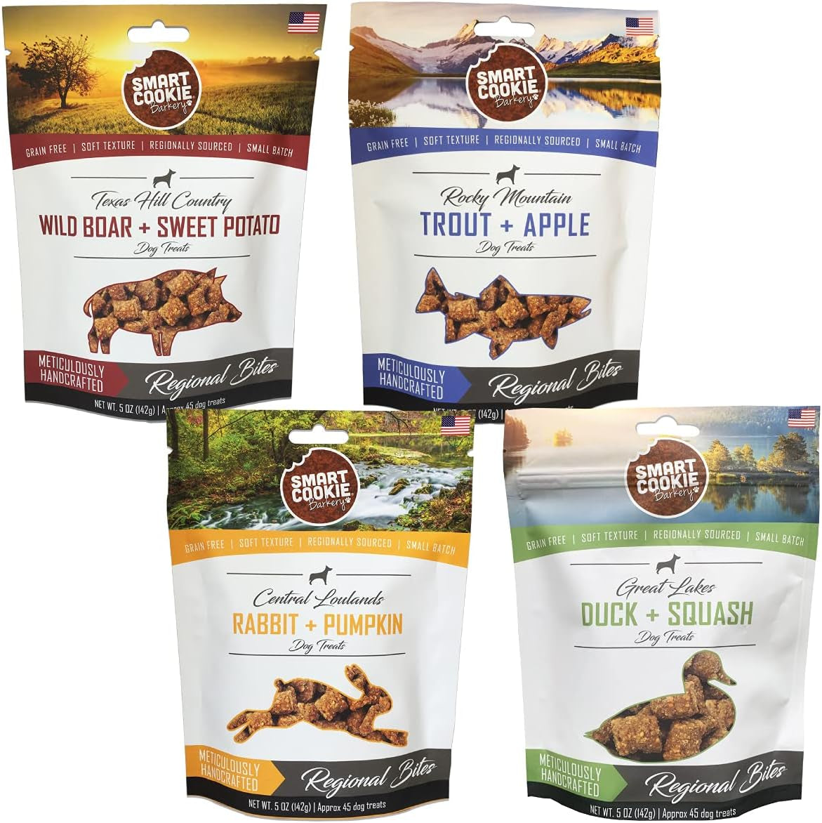All Natural Soft Dog Treats - Duck & Squash - Training Treats for Dogs with Allergies or Sensitive Stomachs - Grain Free Dog Treats, Chewy, Human-Grade, Made in USA - 5Oz Bag