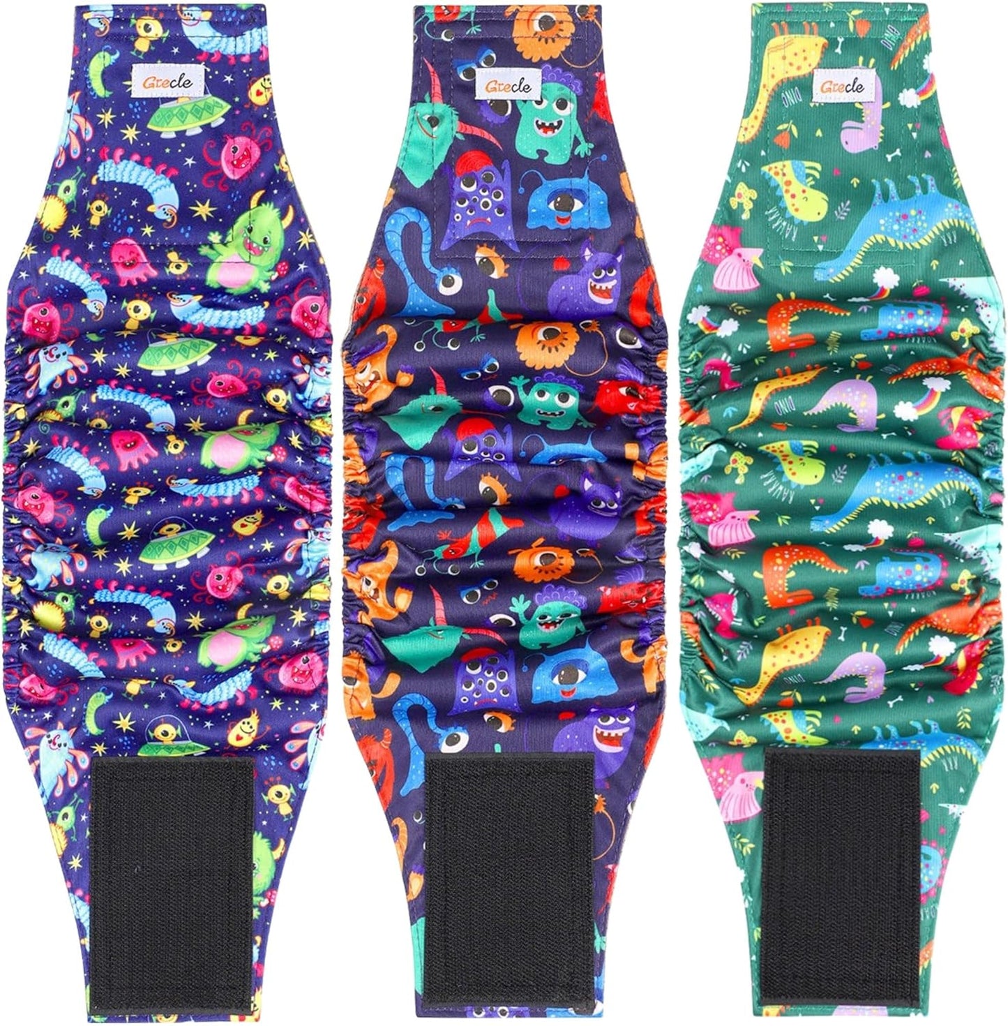 Reusable Dog Diapers Male 3Pcs, Premium Washable Belly Bands for Male Dogs Xlarge, High Absorbing Male Dog Wraps for Doggie & Puppy in Incontinence, Excitable Urination and Training (Bear, XL)