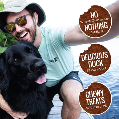 All Natural Soft Dog Treats - Duck & Squash - Training Treats for Dogs with Allergies or Sensitive Stomachs - Grain Free Dog Treats, Chewy, Human-Grade, Made in USA - 5Oz Bag