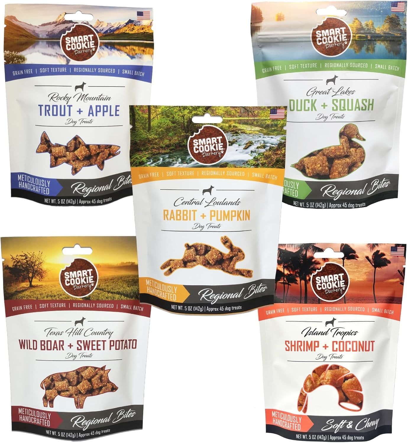 All Natural Soft Dog Treats - Duck & Squash - Training Treats for Dogs with Allergies or Sensitive Stomachs - Grain Free Dog Treats, Chewy, Human-Grade, Made in USA - 5Oz Bag