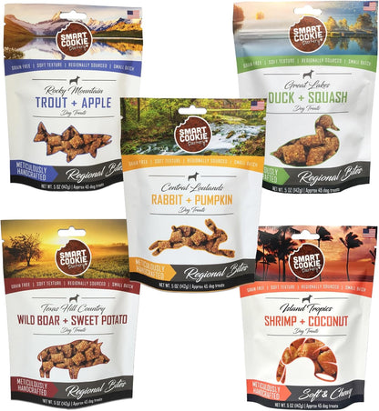 All Natural Soft Dog Treats - Duck & Squash - Training Treats for Dogs with Allergies or Sensitive Stomachs - Grain Free Dog Treats, Chewy, Human-Grade, Made in USA - 5Oz Bag