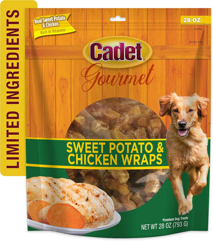Gourmet Chicken & Apple Wrapped Dog Treats Wraps - Healthy & Natural Chicken & Apple Dog Training Treats for Small & Large Dogs - Inspected & Tested in USA (28 Oz.)