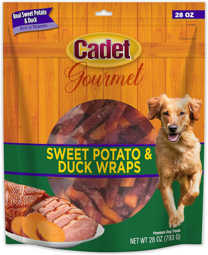 Gourmet Chicken & Apple Wrapped Dog Treats Wraps - Healthy & Natural Chicken & Apple Dog Training Treats for Small & Large Dogs - Inspected & Tested in USA (28 Oz.)