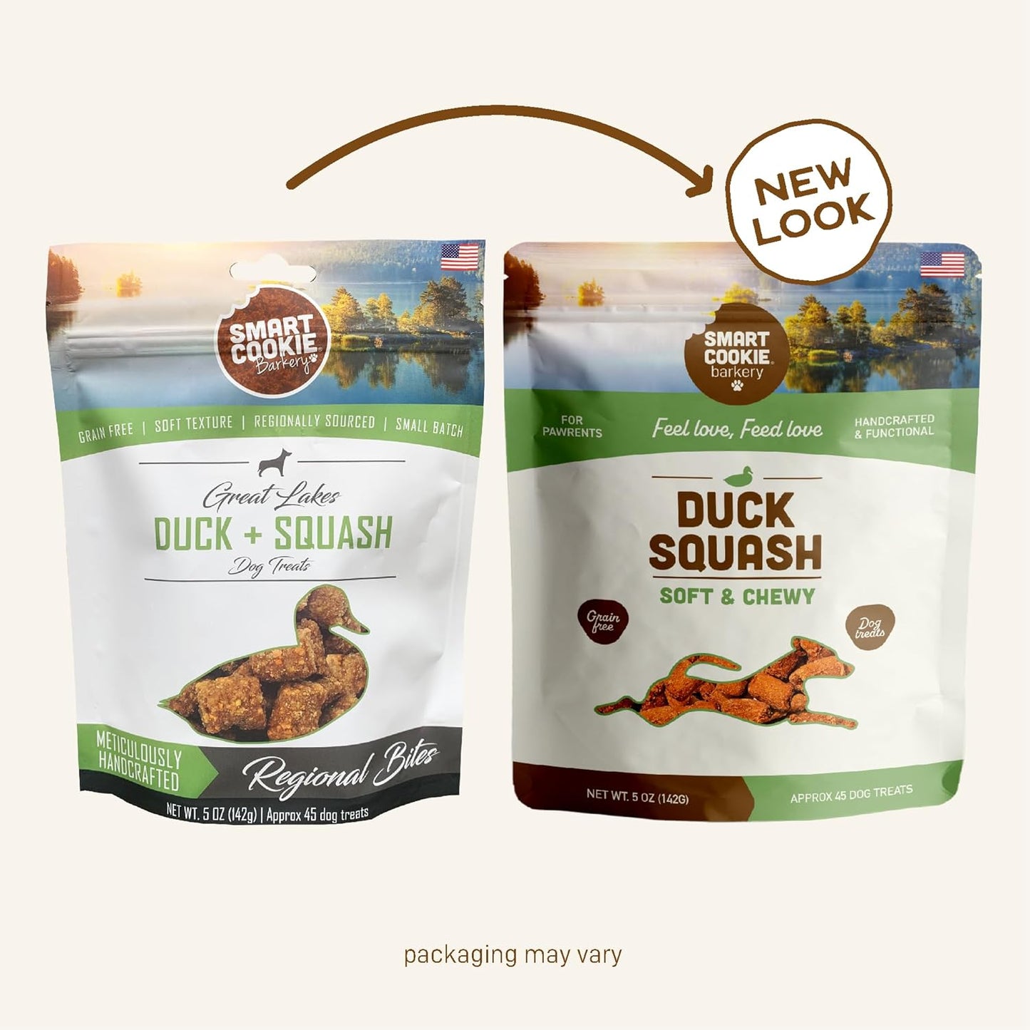 All Natural Soft Dog Treats - Duck & Squash - Training Treats for Dogs with Allergies or Sensitive Stomachs - Grain Free Dog Treats, Chewy, Human-Grade, Made in USA - 5Oz Bag
